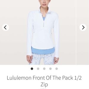 Lululemon front of the pack half zip 1rst edition